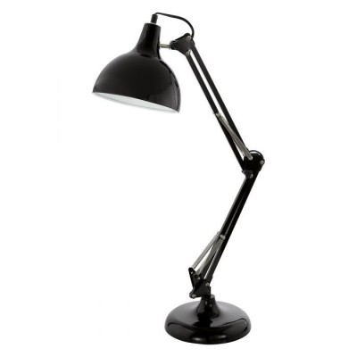 Veioza, Lampa de masa moderna din metal finisaj negru, BORGILLIO