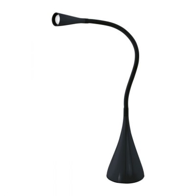 Veioza, lampa de masa cu touch dimmer LED, finisaj negru, diametru 11cm, SNAPORA 