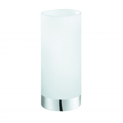 Veioza, Lampa de masa moderna, finisaj alb/crom, diametru 10cm, DAMASCO 1
