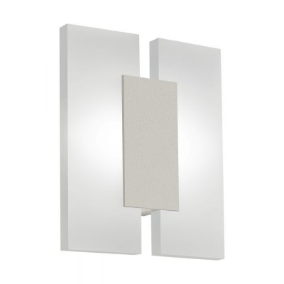 Aplica de perete moderna nickel/alb LED METRASS