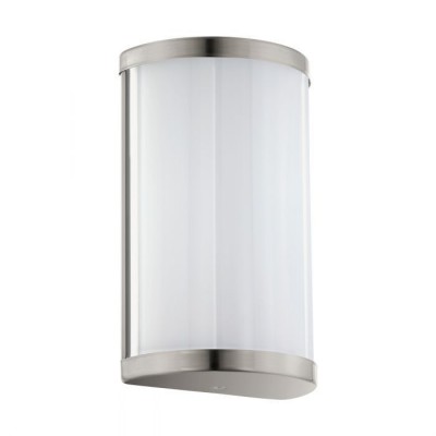 Aplica de perete LED cu metal nickel si plastic alb 11x18, CUPELLA