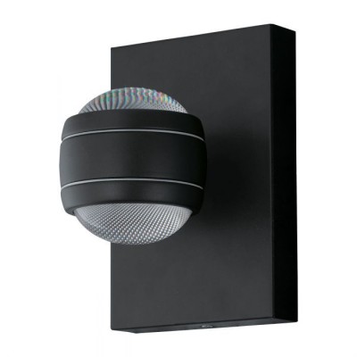 Aplica de perete exterior H-19,5cm, protectie IP44, LED SESIMBA negru