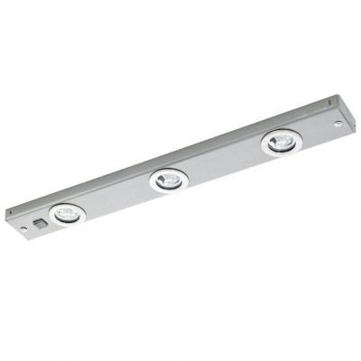 Aplica de perete, mobila bucatarie, nickel satinat, L-60cm, cu intrerupator, LED Kob