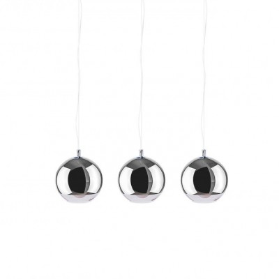 Lustra design modern Silver Ball 3 line