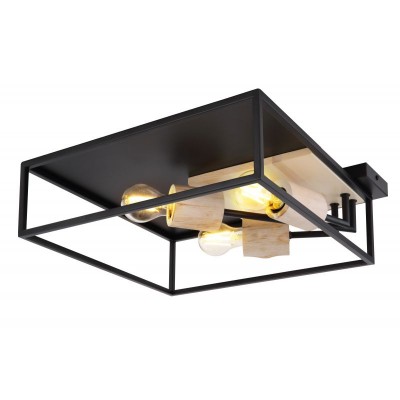 Plafoniera cu 3 spoturi design modern HAGAR negru