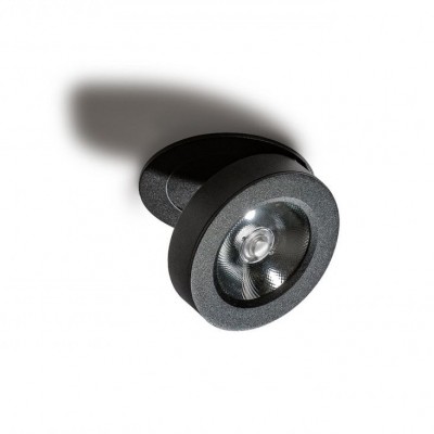 Spot LED incastrat directionabil de tavan/plafon IP54 FRIDA 7W 3000K negru