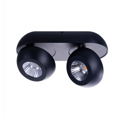 Spot LED aplicat directionabil de tavan/plafon OJOS 2 negru