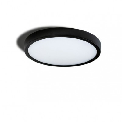 Plafoniera LED design slim MALTA R 30 3000K neagra