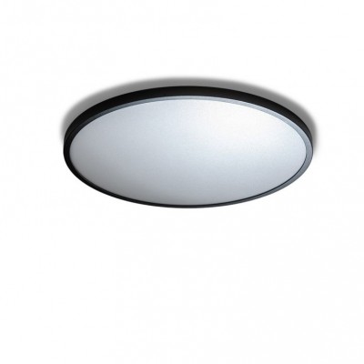 Plafoniera LED design slim MALTA R 40 4000K neagra