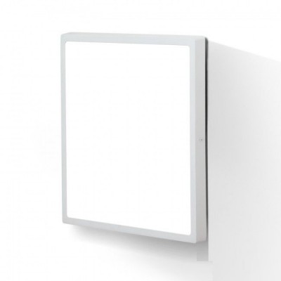 Plafoniera LED moderna design slim Lero 40x40cm alba