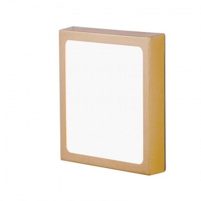 Plafoniera LED moderna design slim Lero 18x18cm auriu mat