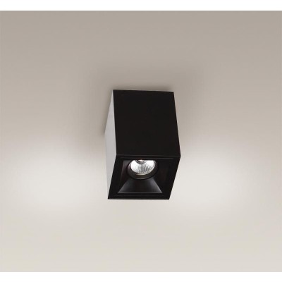 Plafonier, Spot aplicat negru, dim.10x10cm, Led Basic Square