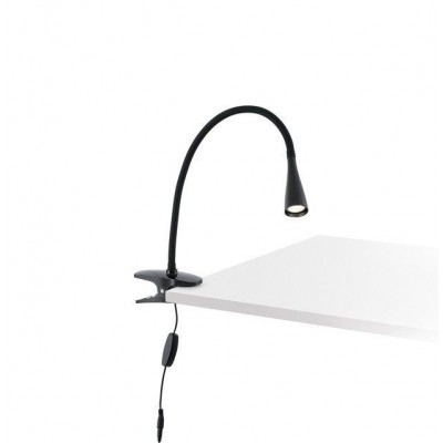 Lampa LED de birou neagra cu clip flexibila, LENA