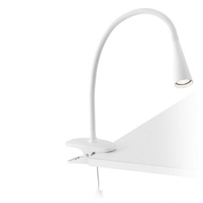 Lampa LED de birou alba cu clip flexibila, LENA