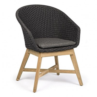 Set de 2 scaune pentru exterior design modern COACHELLA CHARCOAL