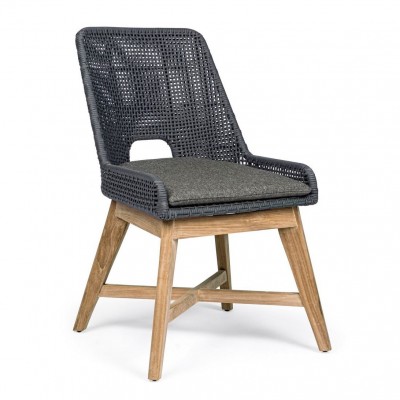 Set de 2 scaune pentru exterior design modern HESPERIA SLATE