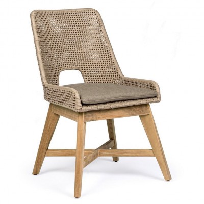 Set de 2 scaune pentru exterior design modern HESPERIA TAUPE