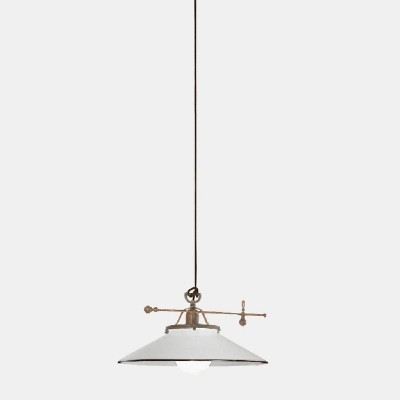 Lustra, Pendul rustic din alama cu sticla Murano Country