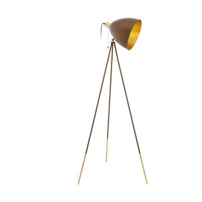 Lampadar metal design retro tip trepied CHESTER 1 auriu/ ruginiu