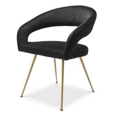 Scaun design elegant LUX Bravo, roche negru