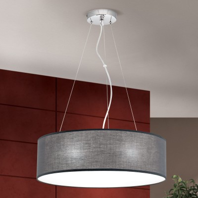 Lustra suspendata design modern Ufo 50cm gri