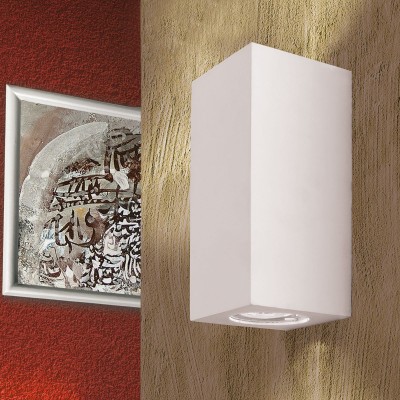 Aplica LED de perete design ambiental Cube 2 alba