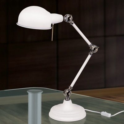 Veioza / Lampa de birou ajustabila stil retro Kermit alba