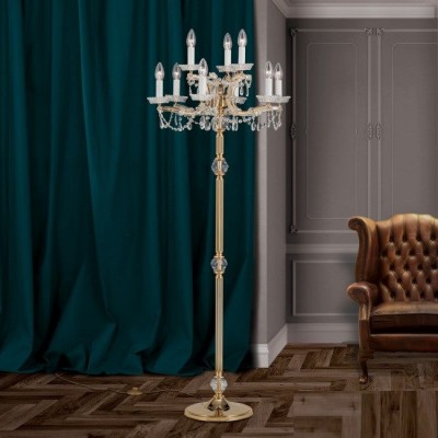Lampadar / Lampa de podea de lux cristal Swarovski Maria Theresia-A 6+3L 24K gold plated