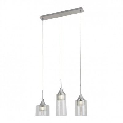 Lustra LED stil modern Candice 3L crom/transparent