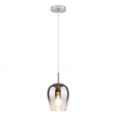 Lustra / Pendul design modern Petunia crom/fumuriu