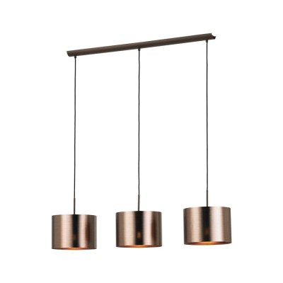 Lustra cu 3 pendule design modern SAGANTO 1 maro