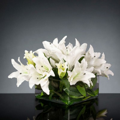Aranjament floral design LUX ETERNITY SQUARE LILIUM