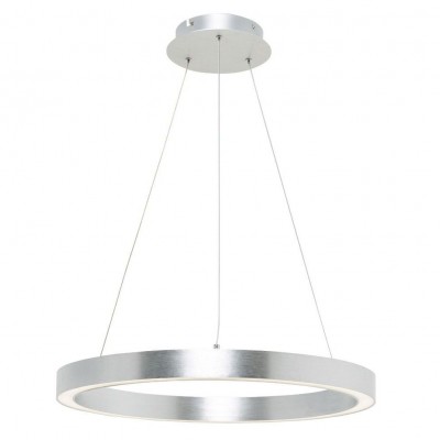 Lustra LED design modern circular CARLO argintiu, diametru 50cm