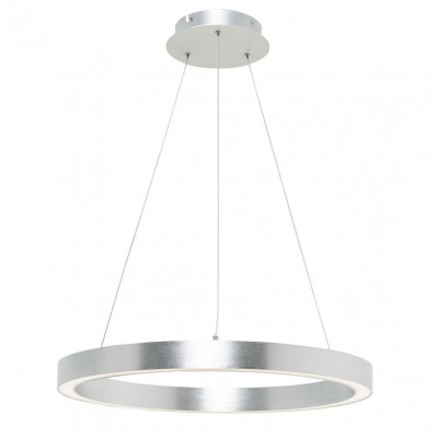 Lustra LED design modern circular CARLO argintiu, diametru 60cm