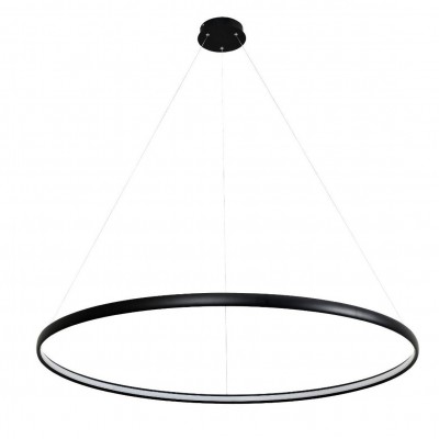 Lustra LED design modern circular CARLO negru mat, diametru 120cm