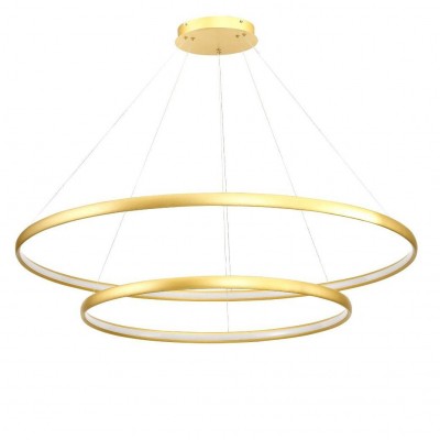 Lustra LED design modern circular CARLO auriu