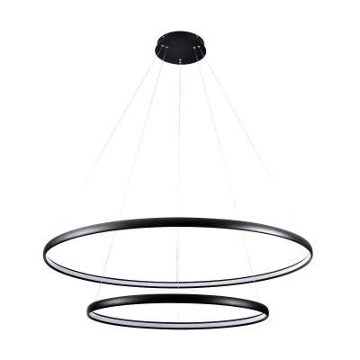 Lustra LED design modern circular CARLO negru mat