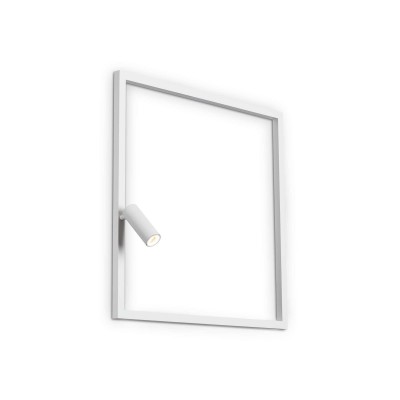 Aplica de perete design geometric cu spot LED directionabil SYNTESI AP SQUARE BIANCO