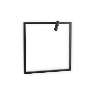 Aplica de perete design geometric cu spot LED directionabil SYNTESI AP SQUARE NERO