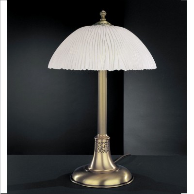 Veioza, lampa de masa clasica design italian din alama, sticla 5650