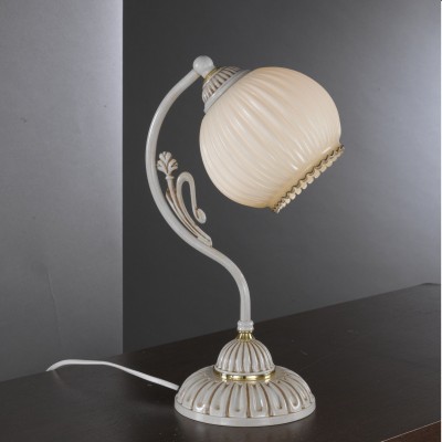 Veioza, lampa de masa clasica design italian din sticla de fildes 9670