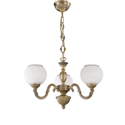 Candelabru clasic design italian din alama, sticla 9250