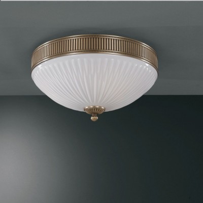 Plafoniera clasica design italian din alama, sticla 9250