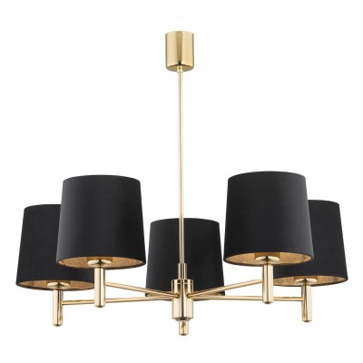 Candelabru modern design elegant PONTE 5L negru