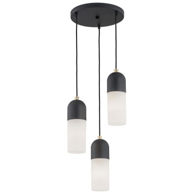 Lustra cu 3 Pendule design modern BURGOS negru