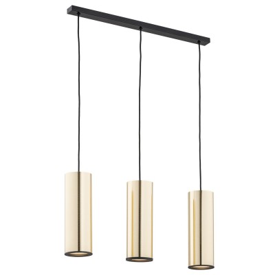 Lustra cu 3 Pendule design modern LINEA aurie