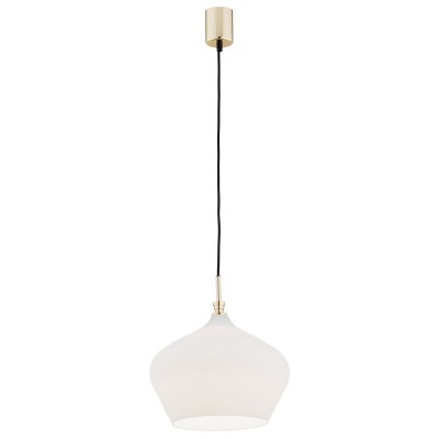 Lustra / Pendul modern design scandinav IRUN Ø30cm alb opal