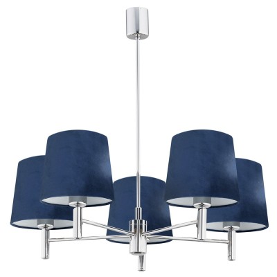 Candelabru modern design elegant BOLZANO 5L bleumarin