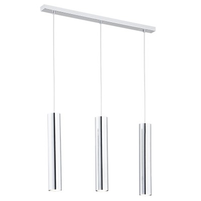 Lustra cu pendule moderna design tubular GOMERA 3 crom