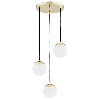 Lustra cu pendule design modern LIVIA 3 alama